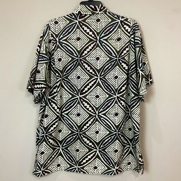 Patagonia Aloha Shirt Short Sleeve Tapas Print Multi-Color Tiki Men's Sz Med - Picture 8 of 8